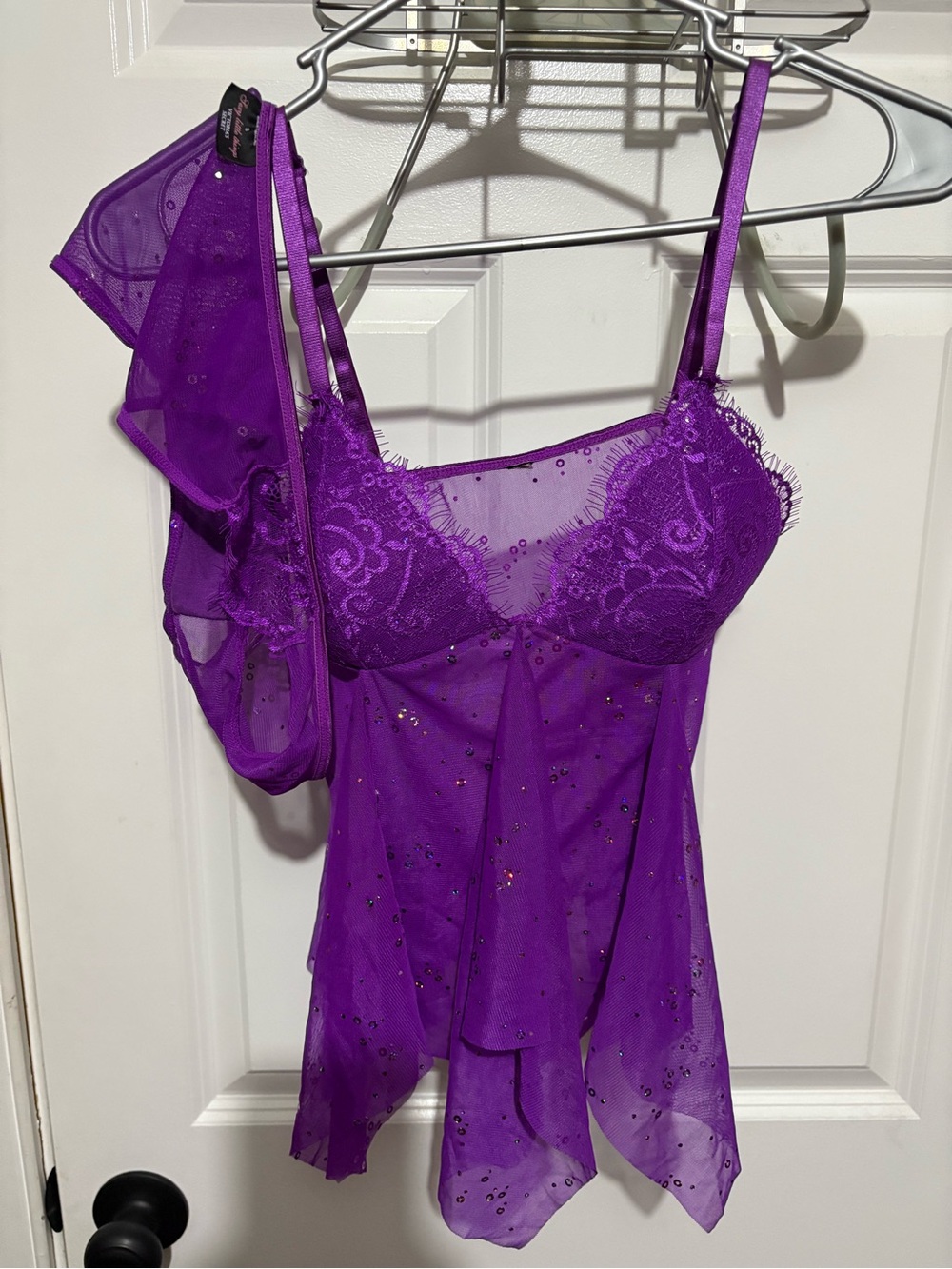 Victoria's Secret Retro Sexy Little Things Sheer Lace Babydoll Chemise